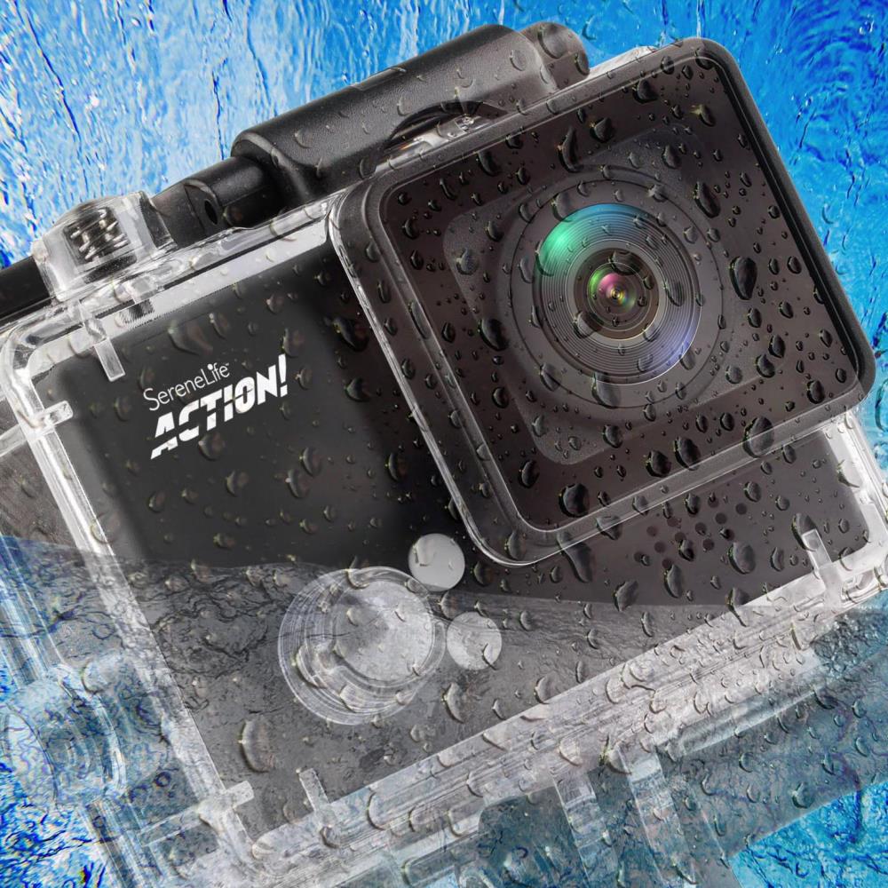 Serenelife Cameras Actioncam 4K Schwarz WiFi Slow-Mo