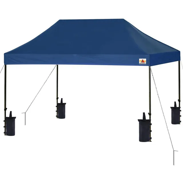 Serenelife Faltpavillon 3x4,5m Pop Up Zelt blau wasserdicht