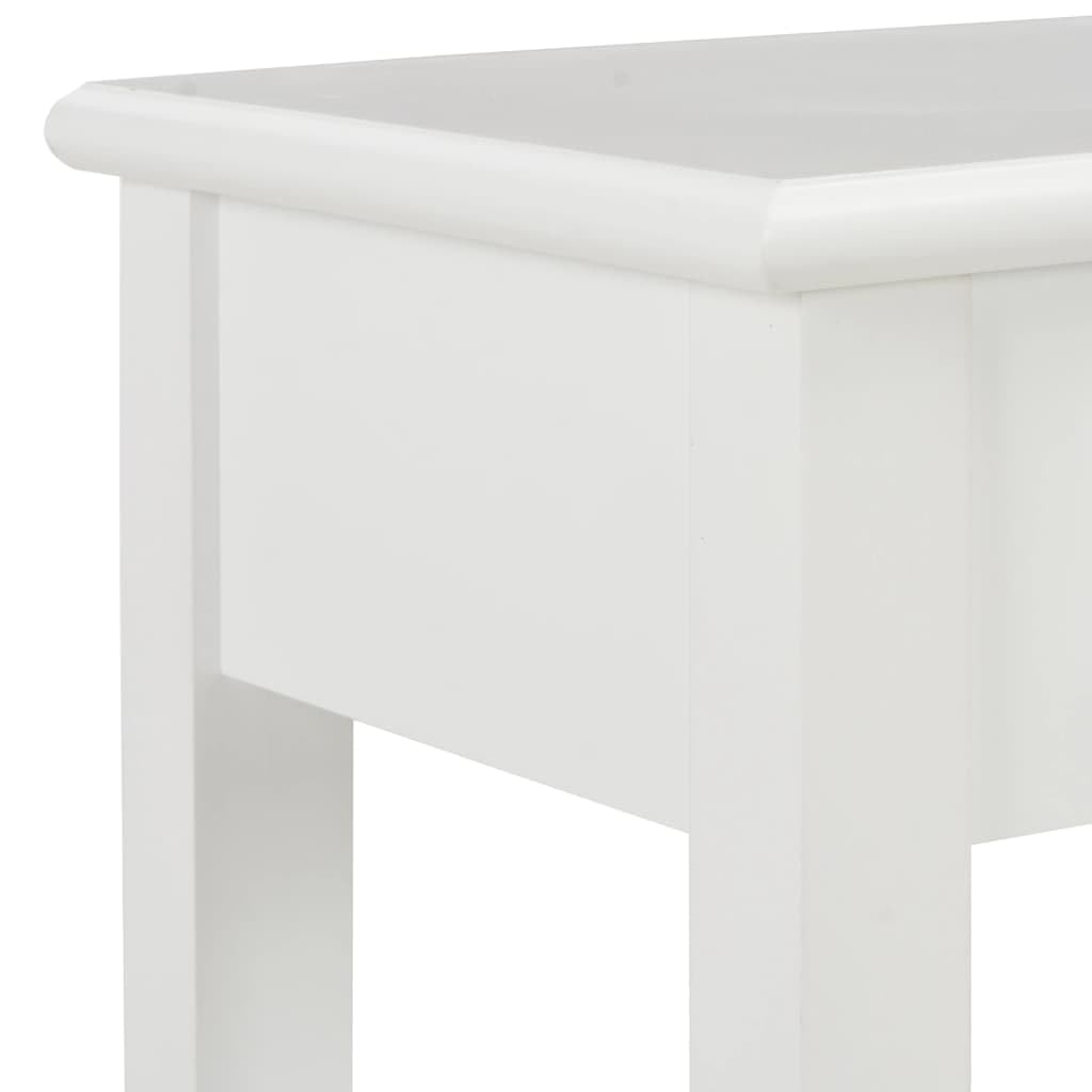 vidaXL Konsolentisch Weiß 110x35x80 MDF 2 Schubladen