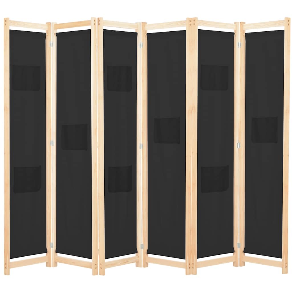 vidaXL Möbel Raumteiler Creme 5-teilig 200x170 cm Stoff