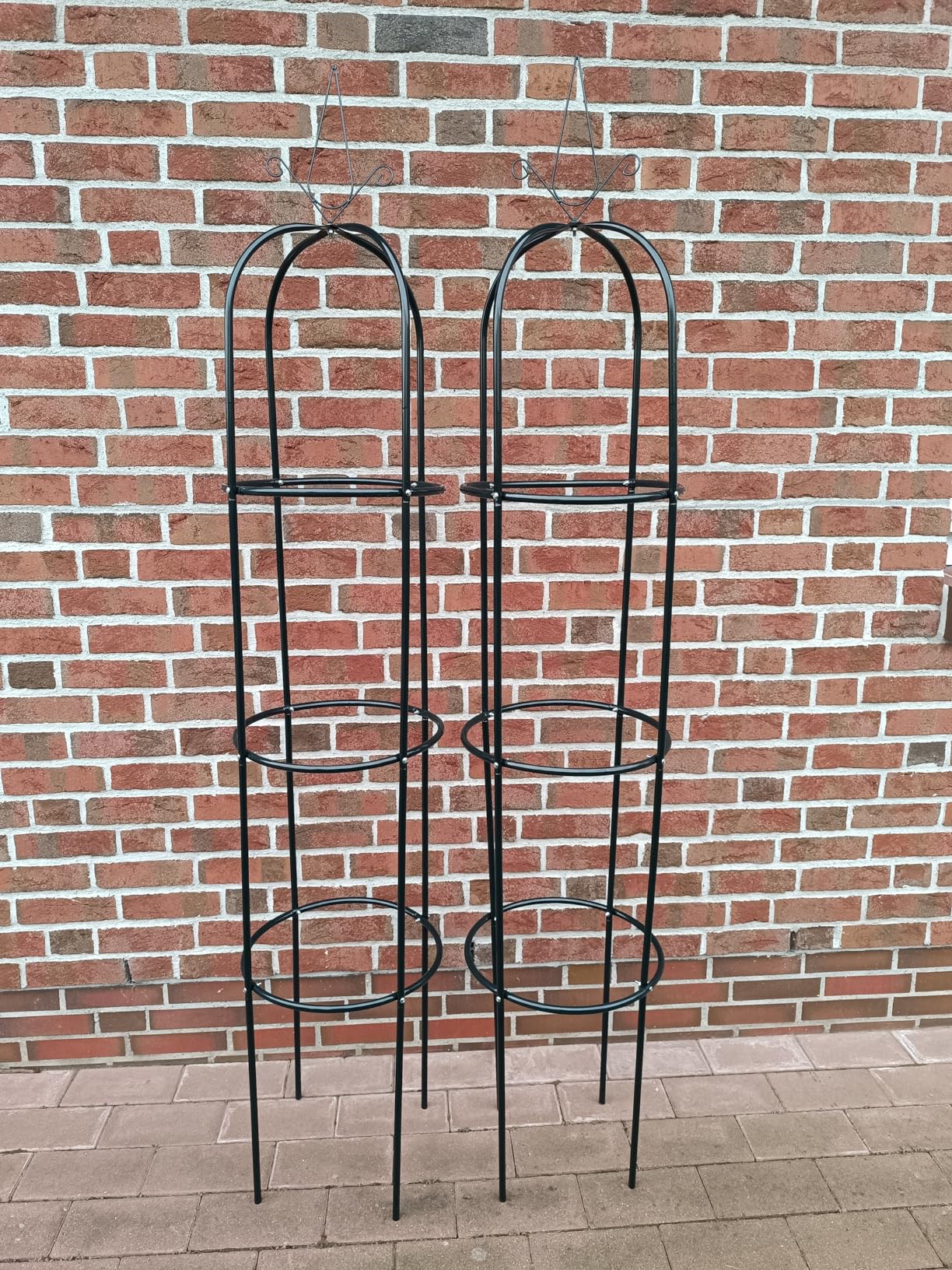 vidaXL Garten-Ranktürme 2 Stk Dunkelgrün 190 cm Eisen