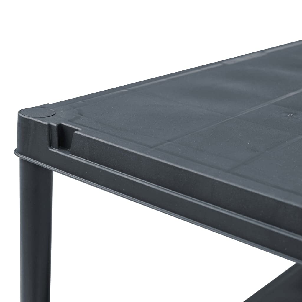 vidaXL Lagerregal 2er-Set 60x30x180 cm Kunststoff schwarz