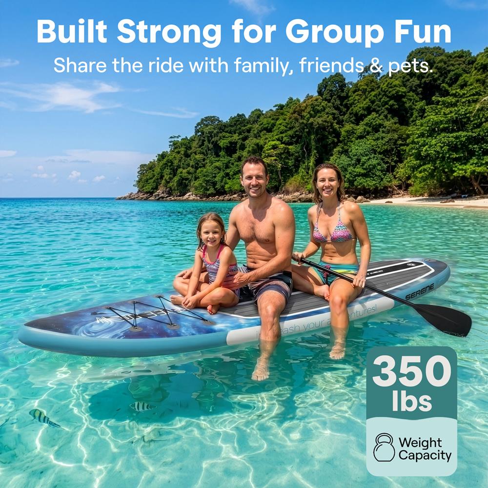 Serenelife SUP Board Aufblasbar 10'6" Space Blue Set