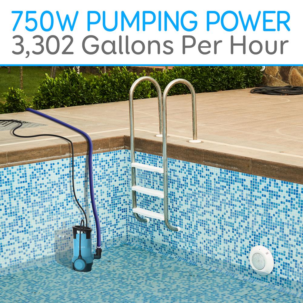Serenelife SLBSMPMP100 Tauchpumpe 12500 l/h blau
