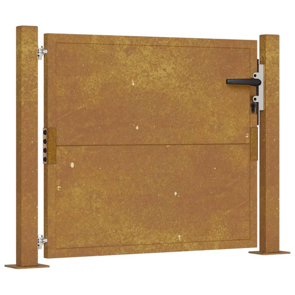 vidaXL Gartentor 100x100 cm Braun Cortenstahl Metalltor