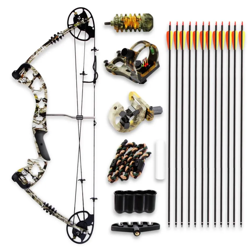 SereneLife Compoundbogen Set 30-70lbs 320fps braun