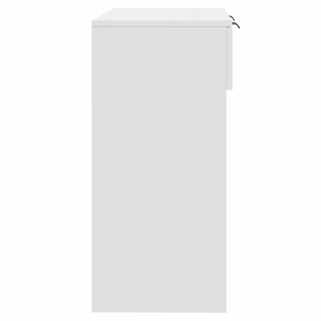 vidaXL Konsolentisch weiß 90x36x75 2 Schubladen Holz