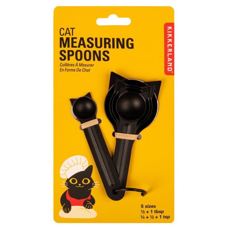Kikkerland Kitchen Cat Messlöffel 5er Set Katze Backen