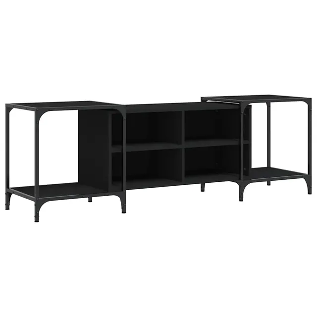 vidaXL Möbel TV-Schrank Schwarz 153x37x50 cm Holzwerkstoff Lowboard