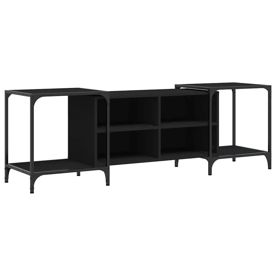 vidaXL Möbel TV-Schrank Schwarz 153x37x50 cm Holzwerkstoff Lowboard