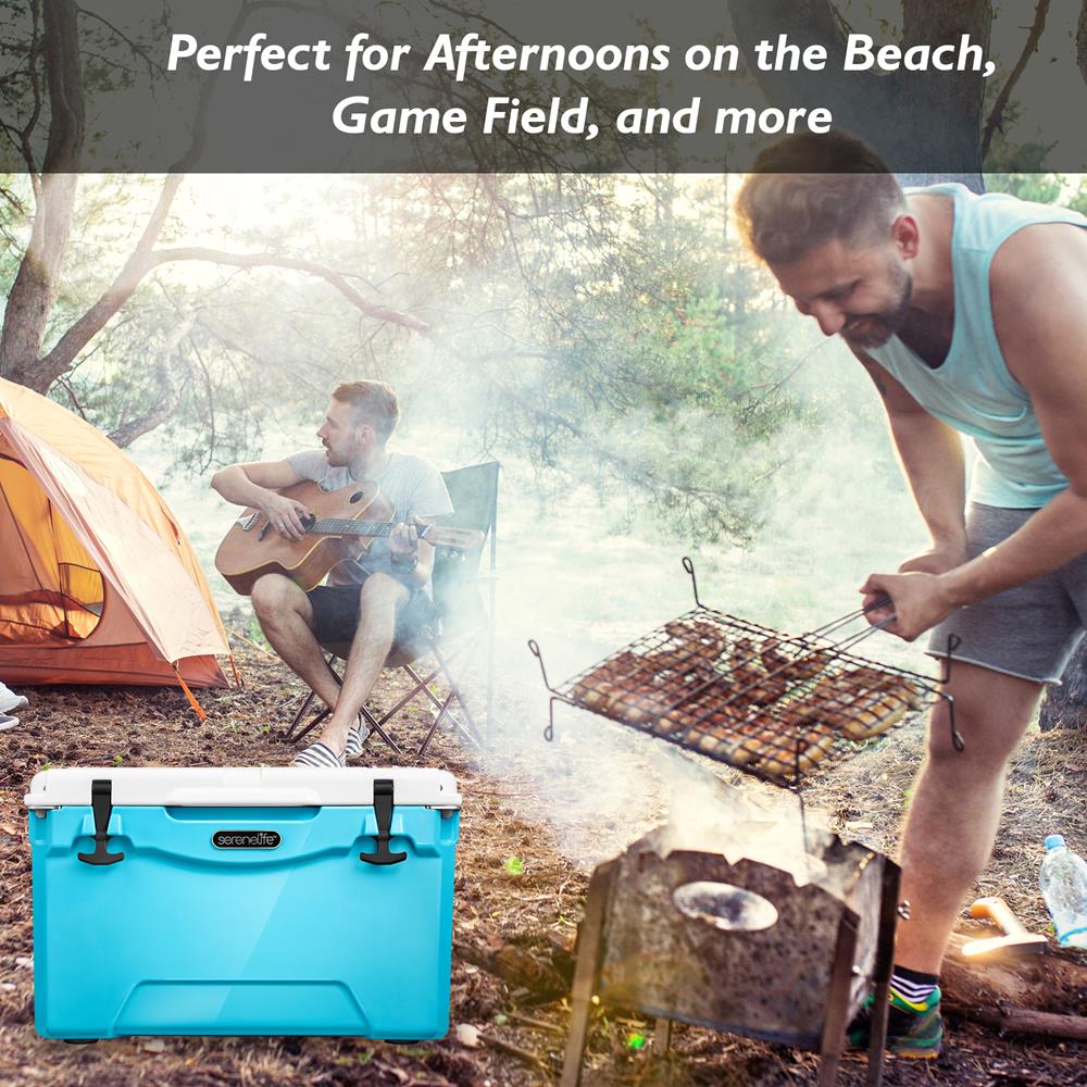Serenelife Camping 50 Qt Kühlbox Blau 5 Tage Eis