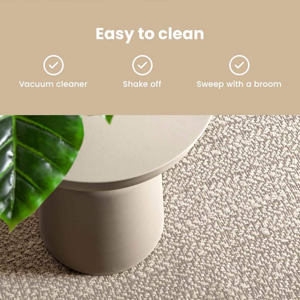 vidaXL ZIZUR Teppich Creme 140x200 cm Polypropylen