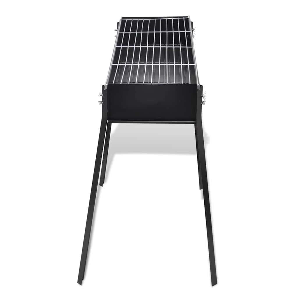 vidaXL BBQ Säulengrill Holzkohlegrill Stahl 75x47x76 cm