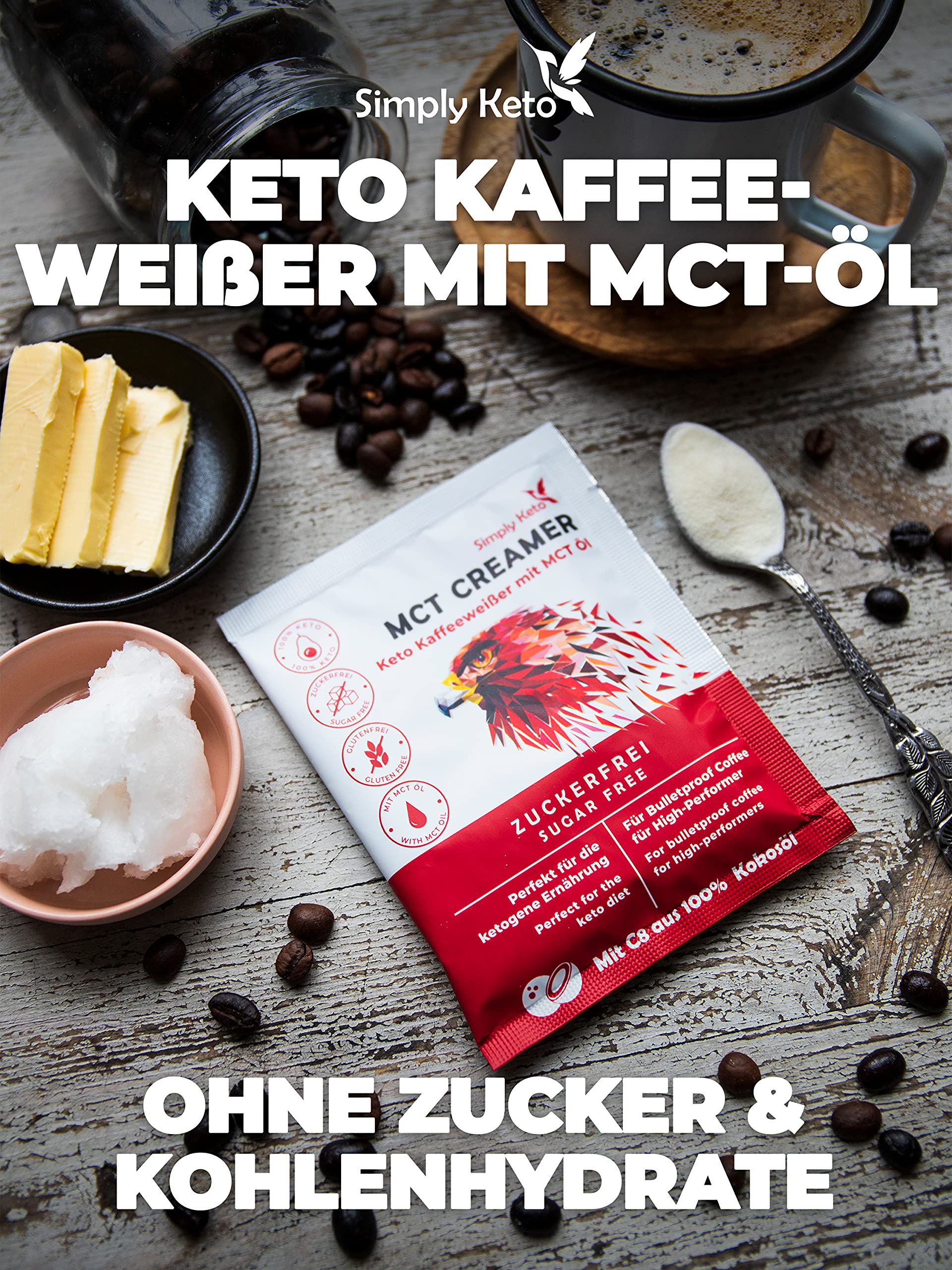 Simply Keto MCT Creamer 10x20g zuckerfrei Kaffeeweißer