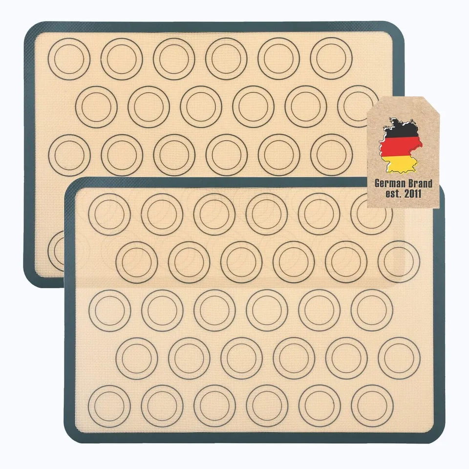 Intirilife Macaron Backmatte Silikon 42,5x29,5 cm 2er antihaft