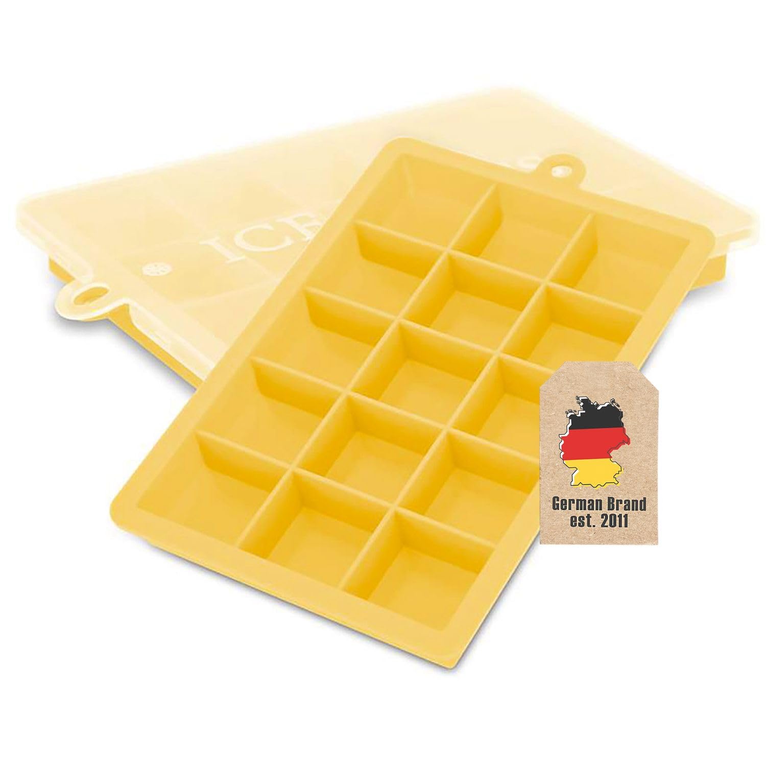 Intirilife Eiswürfelform Silikon Schwarz 2er Set 30 Fächer