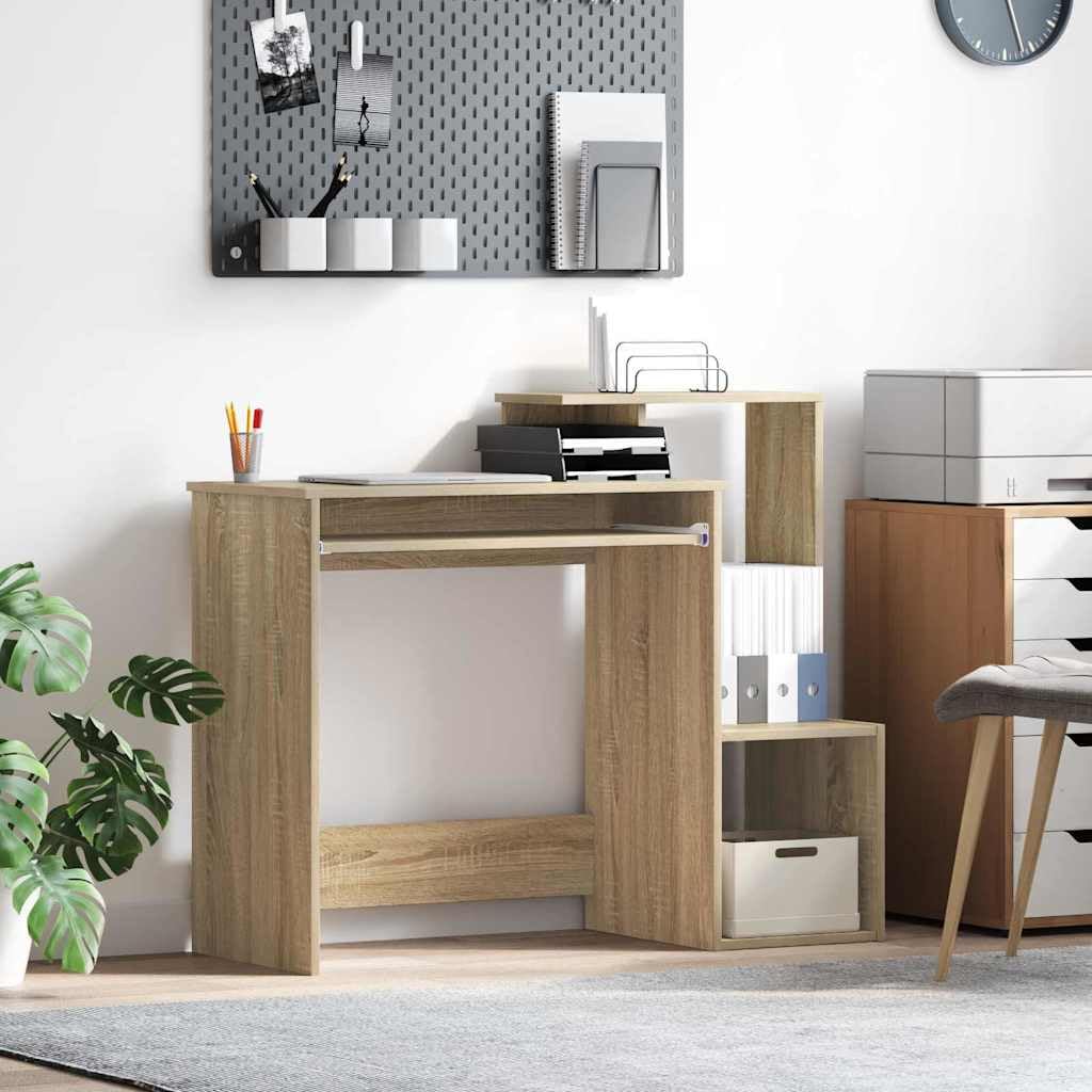 vidaXL Schreibtisch Sonoma-Eiche 106 cm Bürotisch Holzwerkstoff