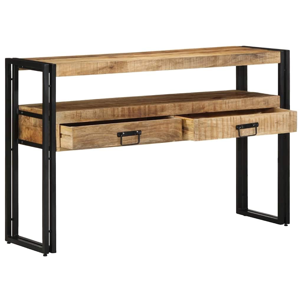 vidaXL Möbel Konsolentisch Braun Mango 120x33x75 cm Schubladen
