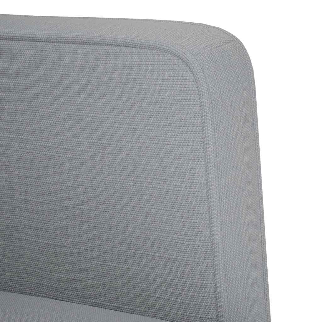 vidaXL Möbel Zweisitzer-Sofa Hellgrau 111 cm Stoff