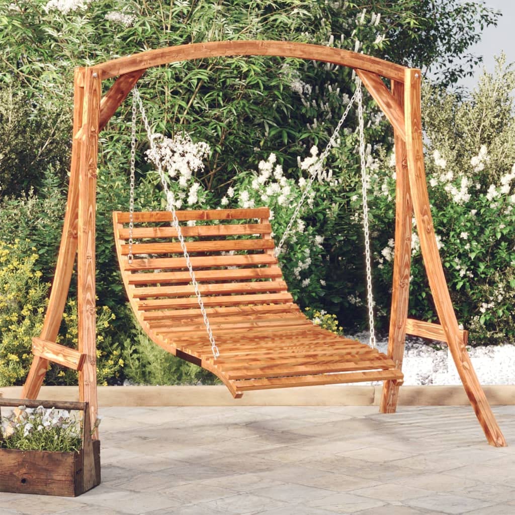 vidaXL Bugholz Bett-Schaukel Hängeliege Teak 115x147cm