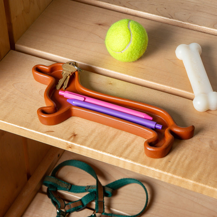 KIKKERLAND Home Dachshund Schmuckschale Terracotta Dackel