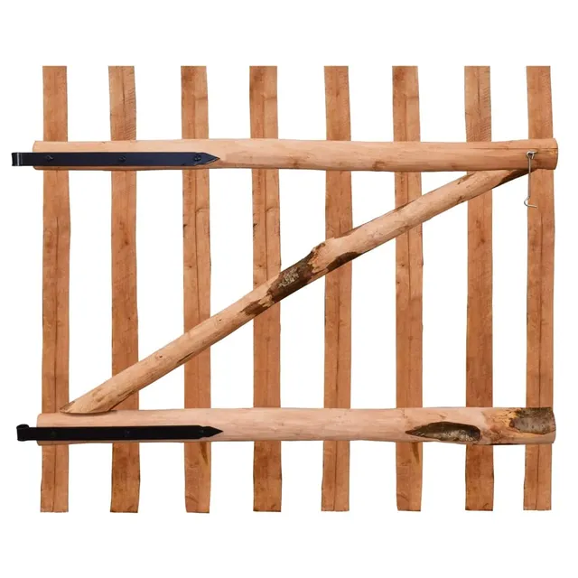 vidaXL Heim & Garten Zauntor Haselnuss 100x90 cm Holz