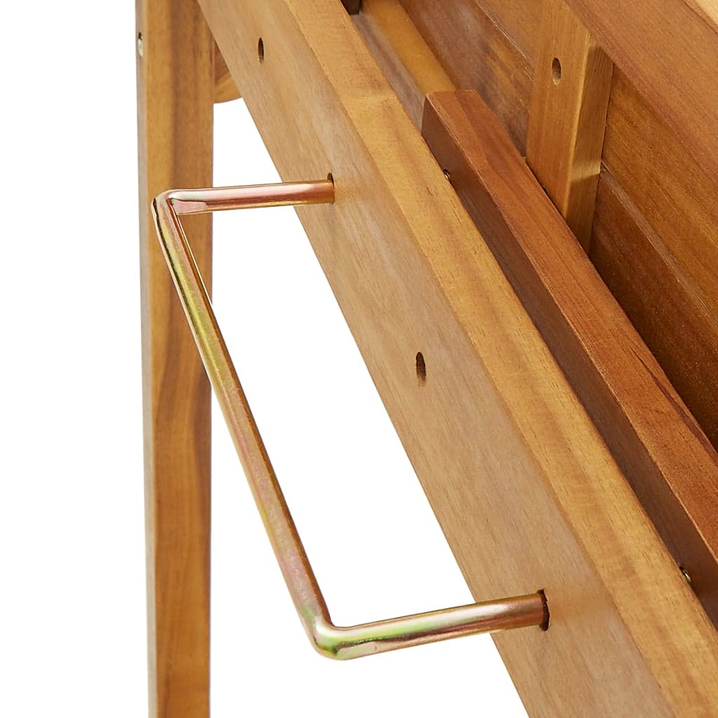 vidaXL Heim & Garten Balkon-Bar-Set 3-tlg. Akazienholz Tisch Stuhl