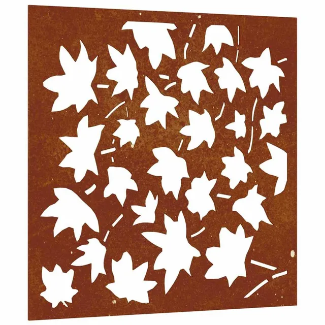 vidaXL Heim & Garten Wanddeko 55x55 cm Cortenstahl Ahornblatt