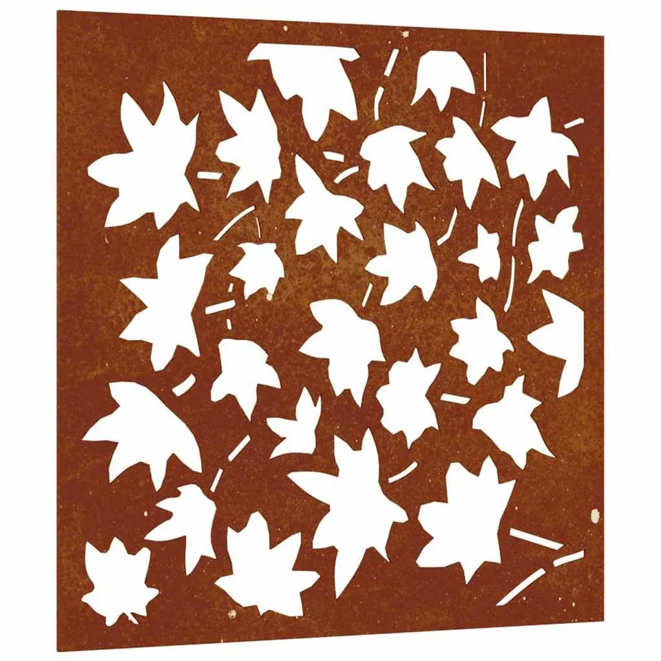 vidaXL Heim & Garten Wanddeko 55x55 cm Cortenstahl Ahornblatt