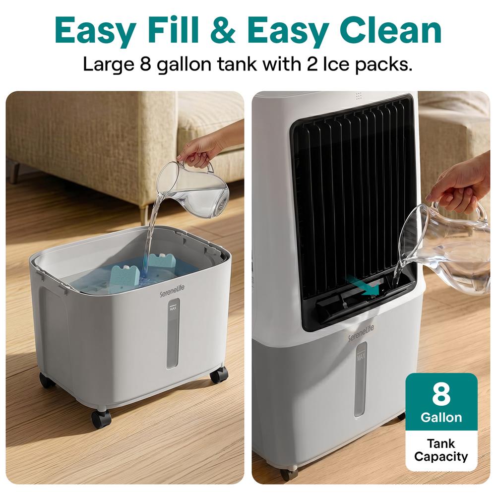 Serenelife Portable AC Luftkühler 30L WiFi 140W
