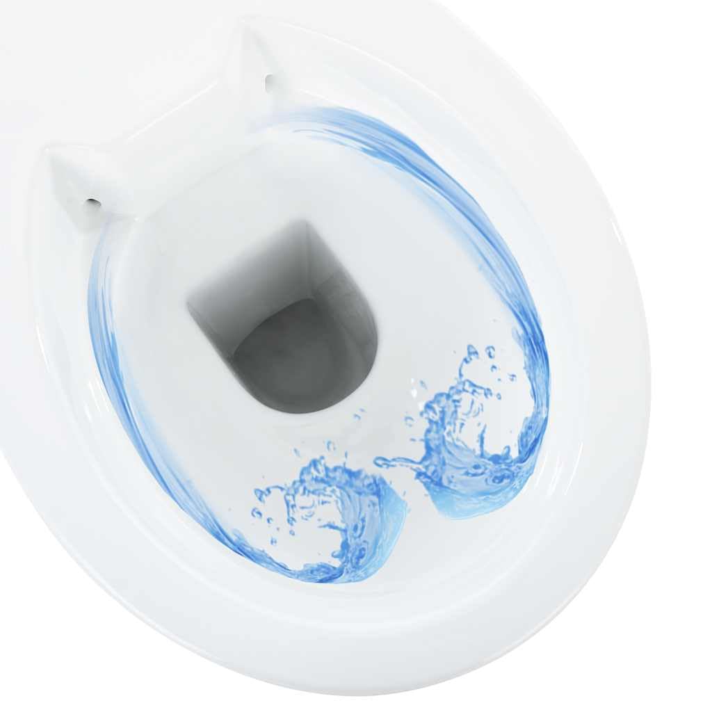 vidaXL WC Randlos Weiß Keramik 50,5x36,5x50 cm Soft-Close