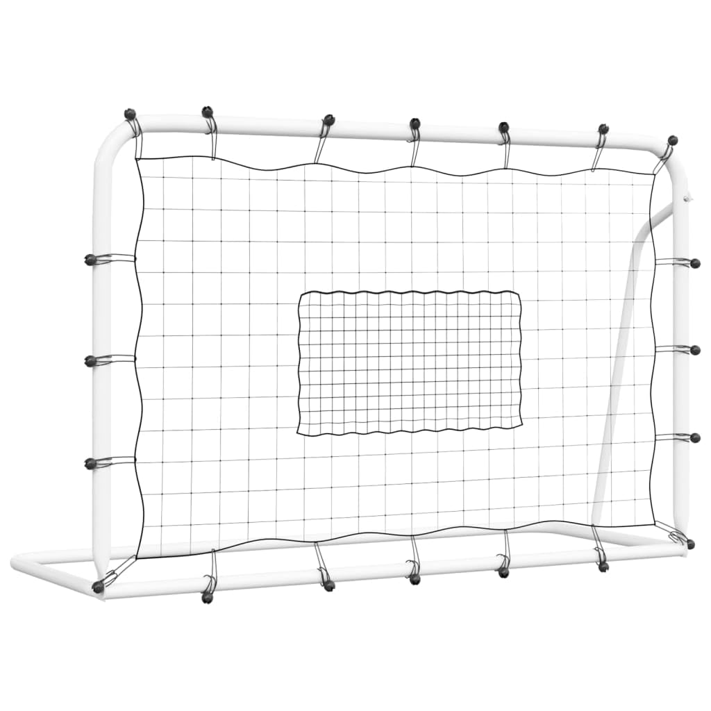 vidaXL Sportartikel Fußball-Rebounder 184x61x123 cm Stahl PE weiß