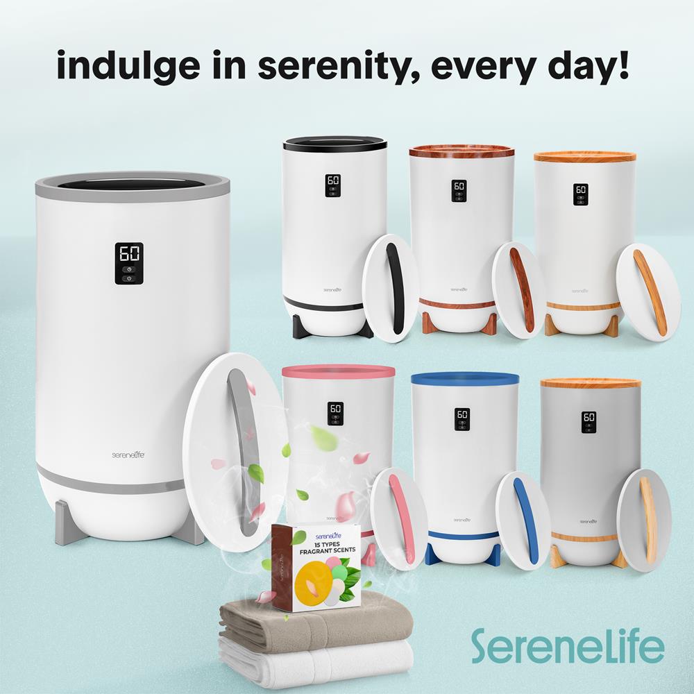 Serenelife Towel Warmers Handtuchwärmer Grau 20L Timer