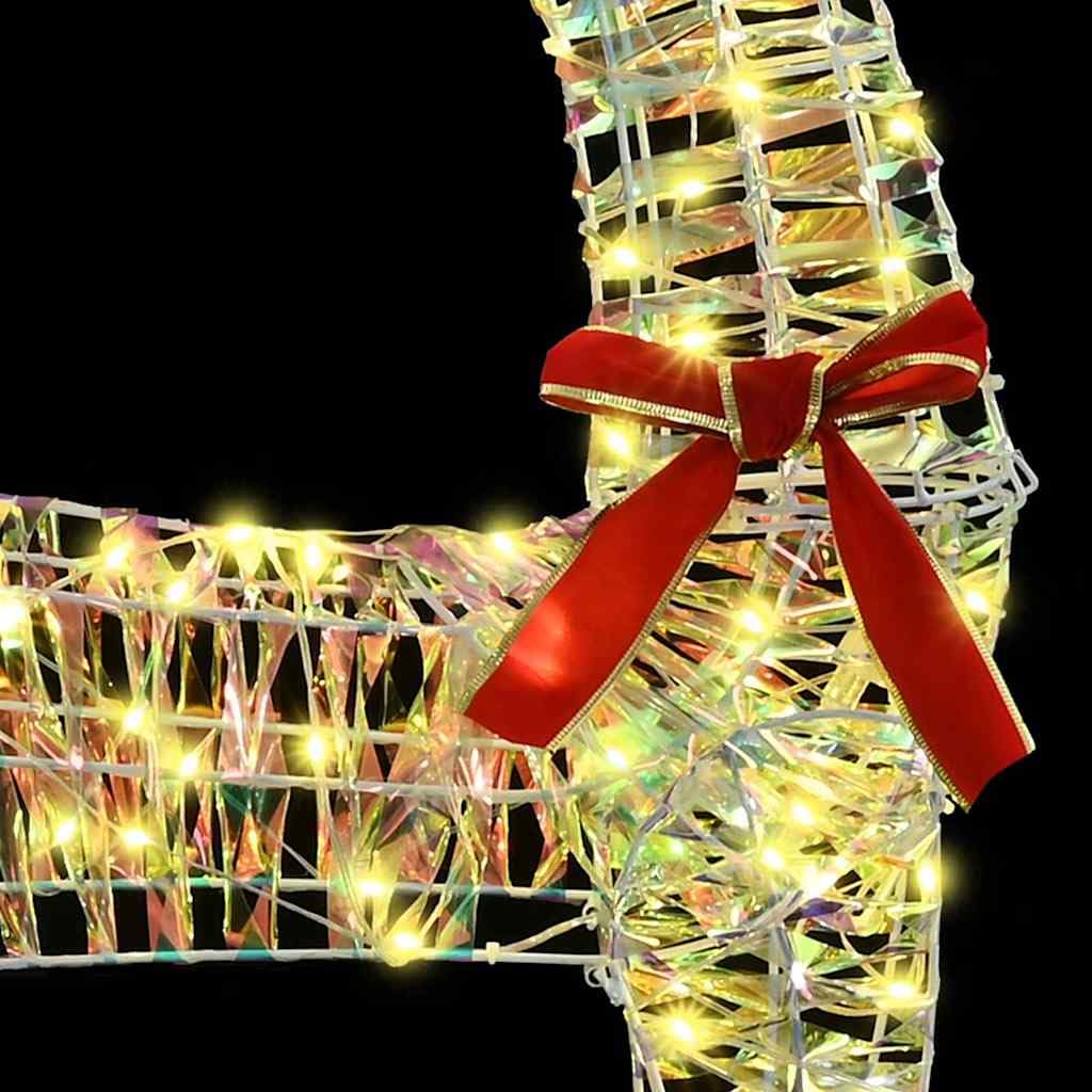 vidaXL 3D Rentier LED Weihnachtsdeko warmweiß 140 LEDs