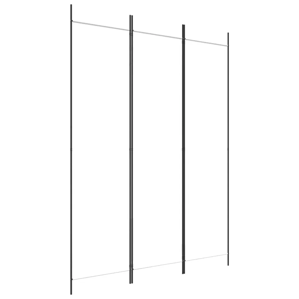 vidaXL Paravent 150x200 cm Raumtrenner Weiß Stoff
