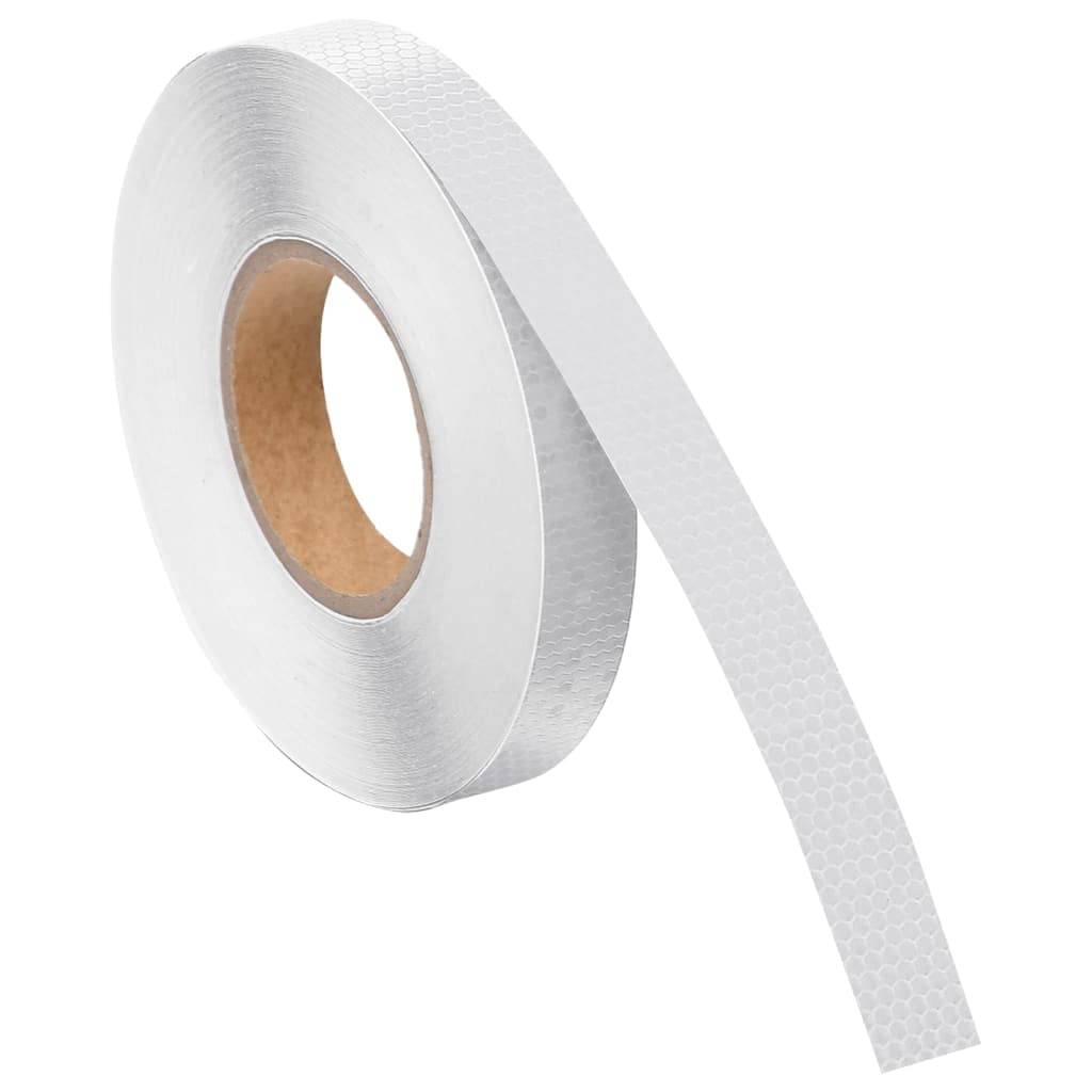 vidaXL Heim & Garten Reflektorband Weiß 2,5cmx50m PVC