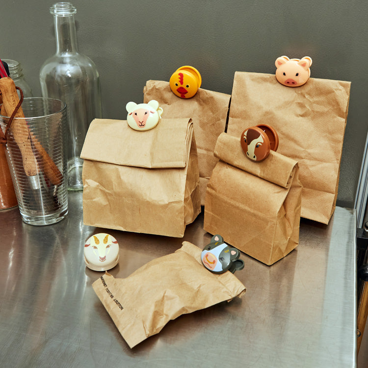 Kikkerland Kitchen Farm Verschlussclips Tiere 6er