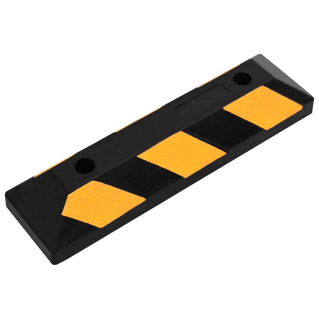 vidaXL Radstopper 2er Parkstopper Gummi reflektierend 56x15x10cm