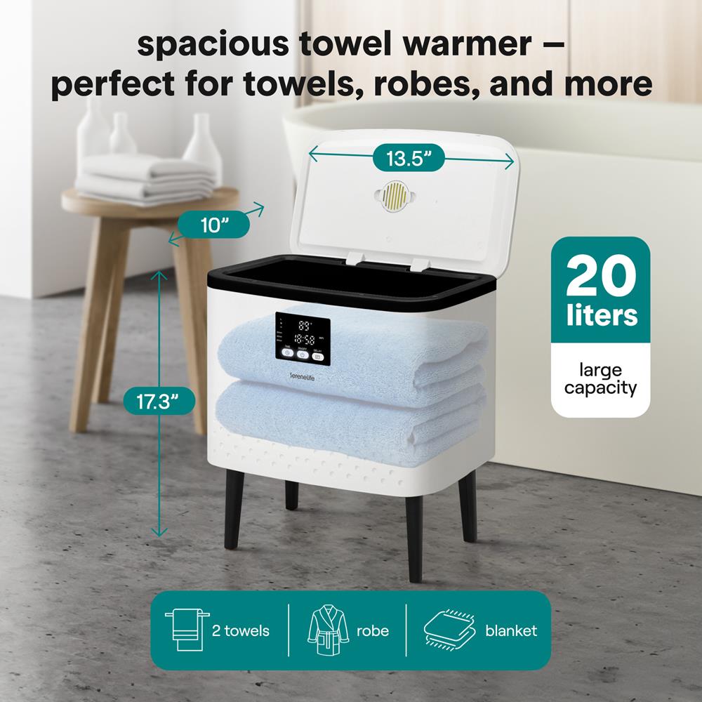 Serenelife Towel Warmers Handtuchwärmer Schwarz 20 L WiFi