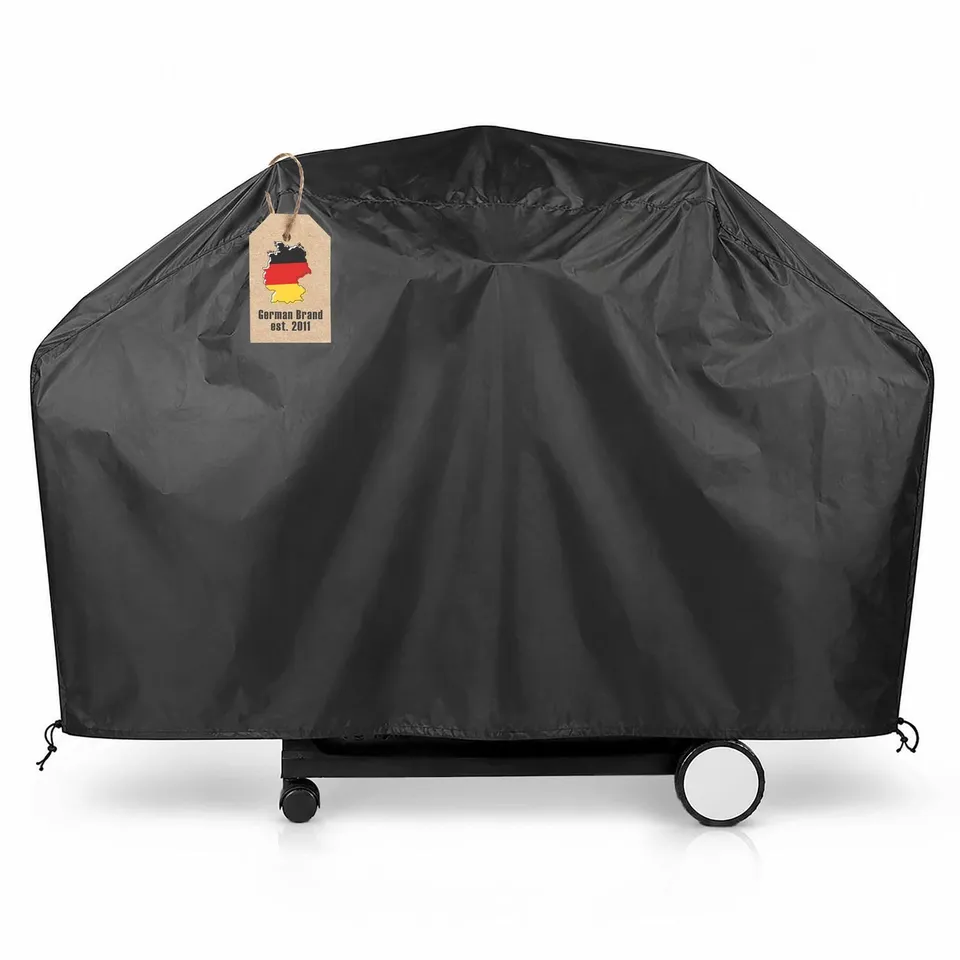 Intirilife Grillabdeckung Schwarz 144x61x130cm wasserdicht