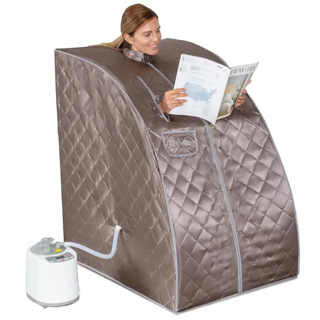 Serenelife Massage Sauna Kompakt Dampfsauna mit Stuhl