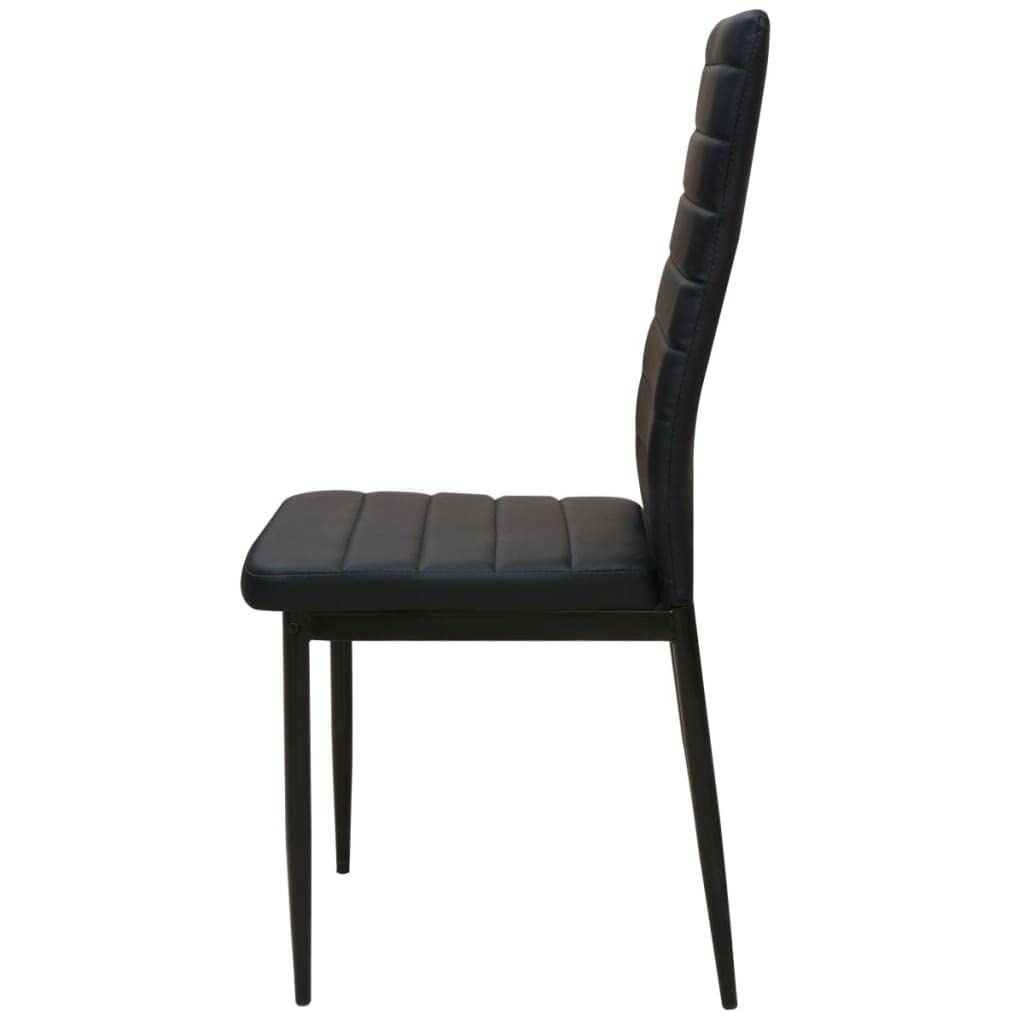 vidaXL Möbel Essgruppe 3-tlg Schwarz Glas 2 Personen