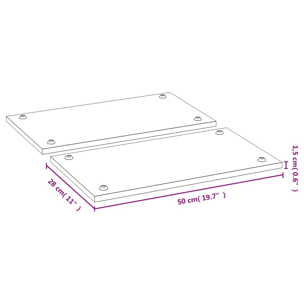 vidaXL Herdabdeckplatten 2 Stk. 50x28 cm Bambus