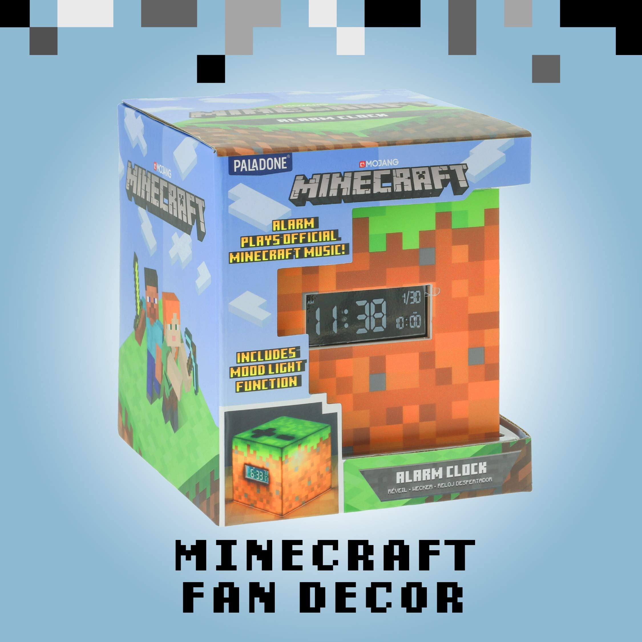 Paladone Lighting Minecraft Grasblock Wecker Digital Leuchte