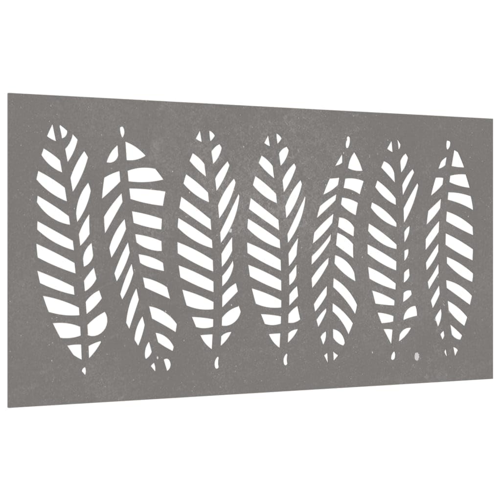 vidaXL Heim & Garten Wanddeko 105x55 cm Cortenstahl Blatt Rost