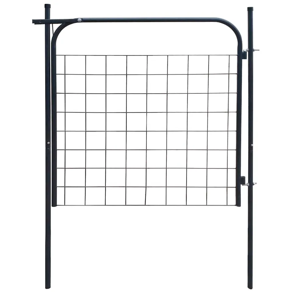 vidaXL Heim & Garten Gartentor 100x100 cm Anthrazit Stahl