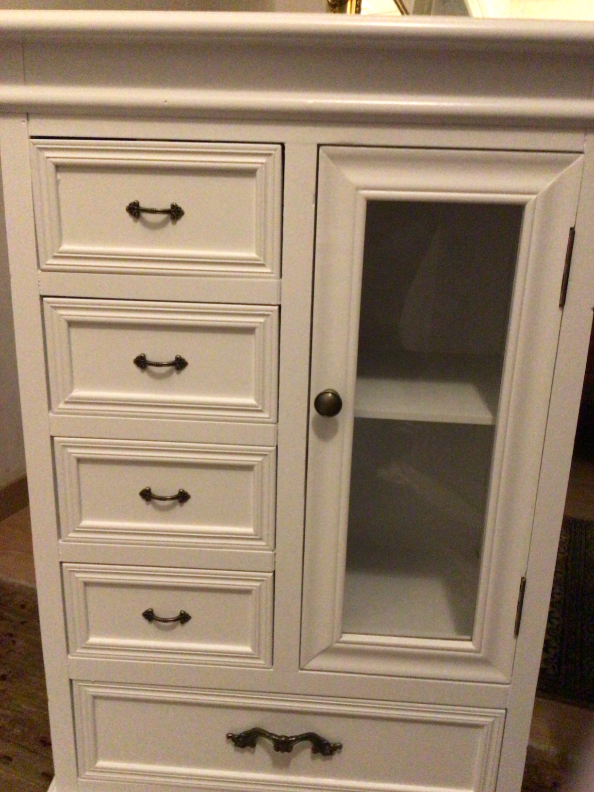 vidaXL Möbel Schrank 5 Schubladen Weiß MDF