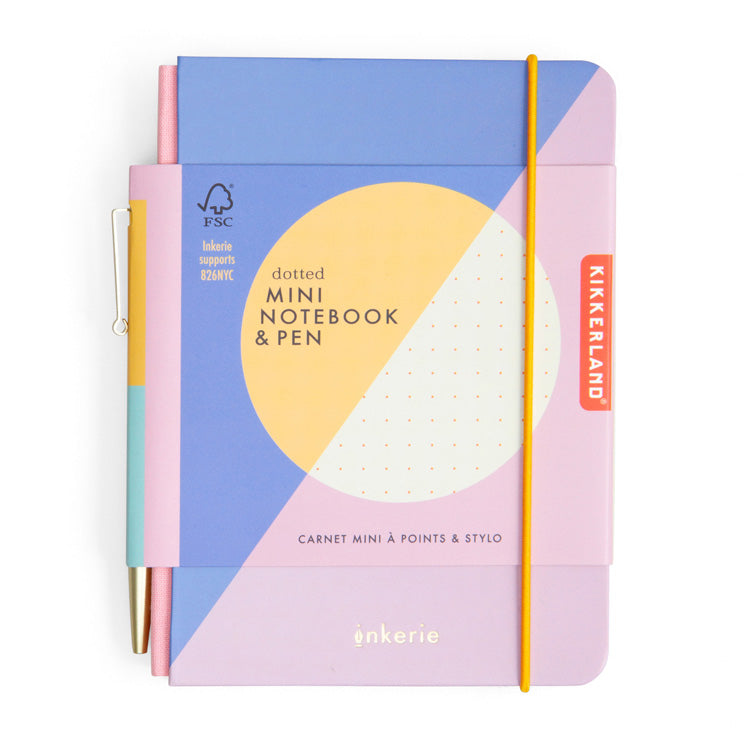 Inkerie Dotted Mini Notebook & Pen Notizbuch A6 mit Stift