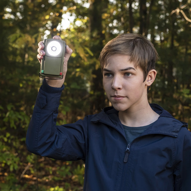 Kikkerland Huckleberry Morse Taschenlampe Metall Kinder Outdoor