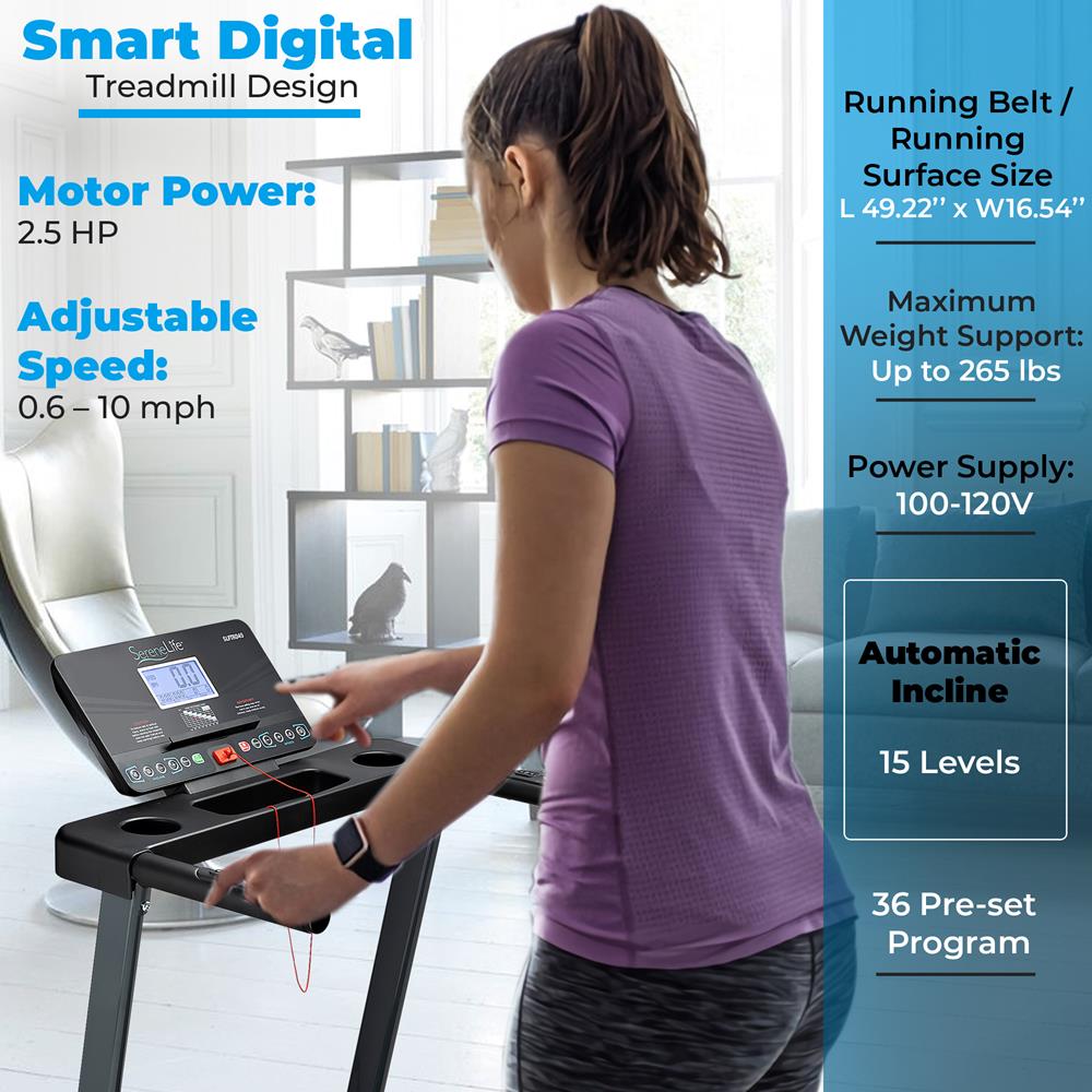 Serenelife Fitness Equipment Foldable Treadmill Laufband klappbar